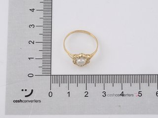anillo oro 18k con piedra con circonita