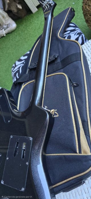 Guitarra Eléctrica Kramer Negra Llamas