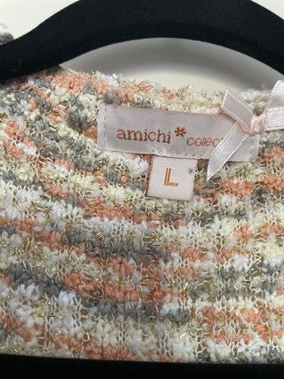 Chaqueta de punto multicolor talla L