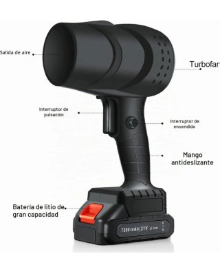 Soplador Turbo 130000RPM 52M Maletín y 2 Baterías