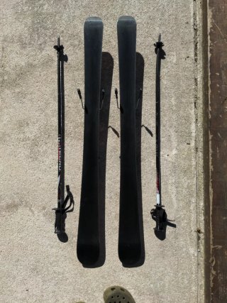 Esquís Rossignol 110cm + Bastones Niños