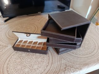 Joyeros Organizador Marrón con Compartimentos