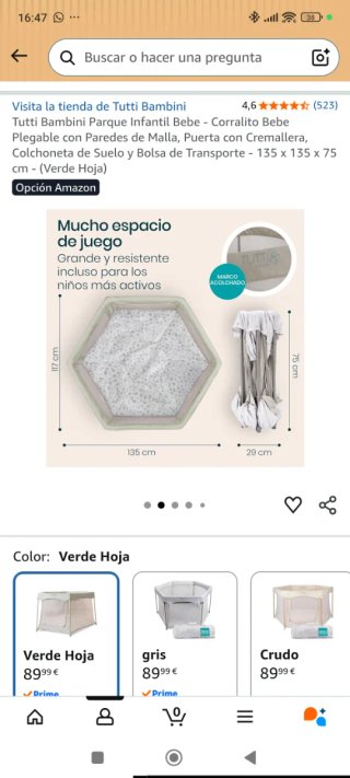 Parque Infantil Plegable Tutti Bambini