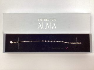 pulsera plata 925mm con piedra con perla