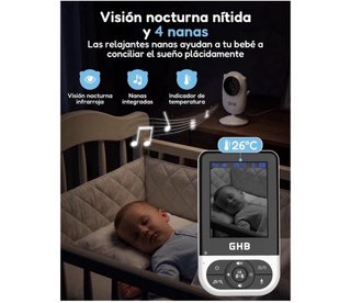 CÁMARA VIGILABEBÉS GHB CON PANTALLA HD 2,8”