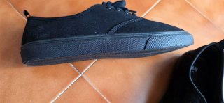 Zapatillas negras de lona. Talla 40. H&M