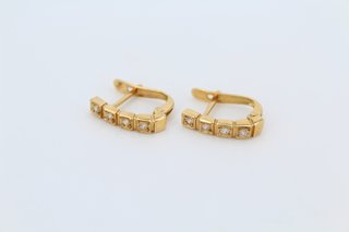 Pendientes Oro 18k Circonitas. Ref:043-04-00253.