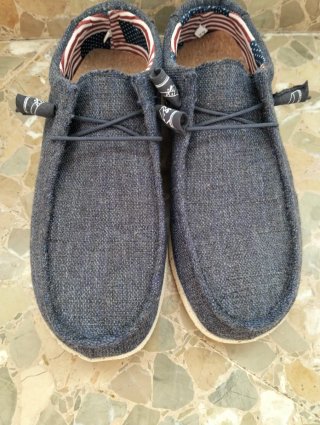 Mocasines Hey Dude Azules