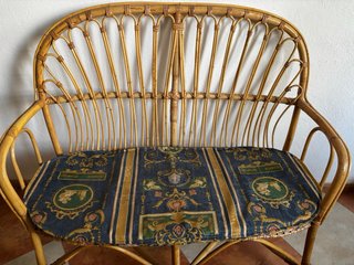 Conjunto Vintage Bambú y Ratán