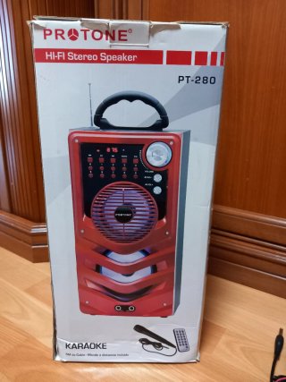 Altavoz PROTONE PT-280 Karaoke Rojo
