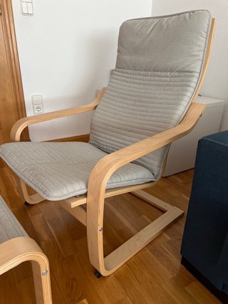 Sillón Poäng Ikea con Reposapiés