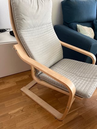 Sillón Poäng Ikea con Reposapiés