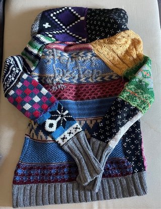 Maglione Desigual donna patchwork zip