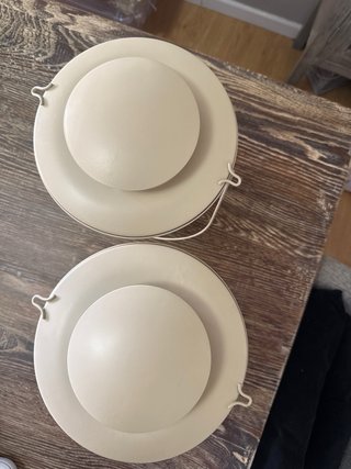Pack de 2 faroles decorativos MÖRKT de IKEA (Beige