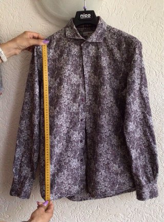 Camicia fantasia lilla