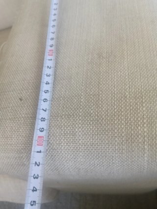 Sofá de tela beige 2 plazas
