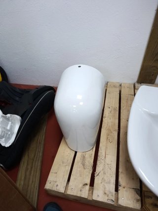 Lavabo Roca con medio pedestal blanco