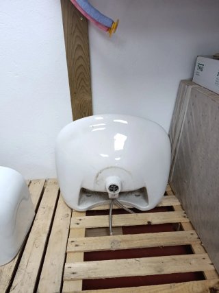 Lavabo Roca con medio pedestal blanco
