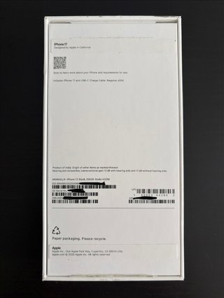 Iphone 17 negro 256gb bateria 100%. Versión eSIM