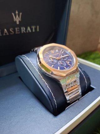 Reloj Maserati Cronógrafo Azul Dorado