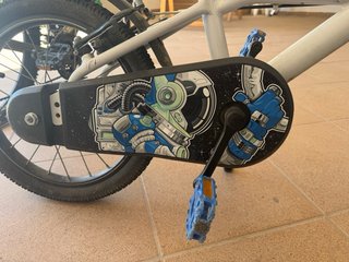 Bicicleta infantil Btwin 16 blanca y azul
