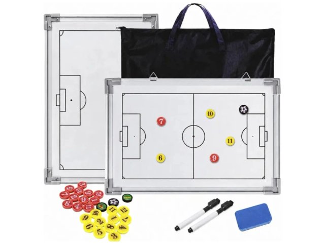 Pizarra Táctica Fútbol 90x60cm + Accesorios
