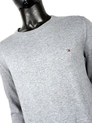 Maglione Tommy Hilfiger Uomo L Grigio Cotone Cashm