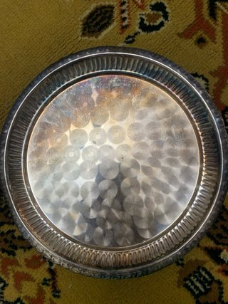 Juego de té decorativo metal plateado