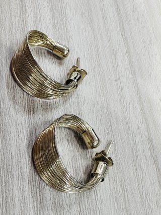 Pendientes aro dorados y plateados