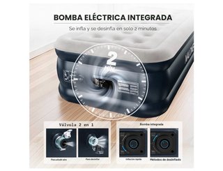 COLCHÓN HINCHABLE INDIVIDUAL NALONE CON BOMBA