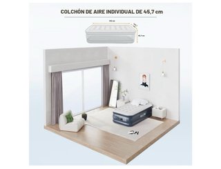 COLCHÓN HINCHABLE INDIVIDUAL NALONE CON BOMBA