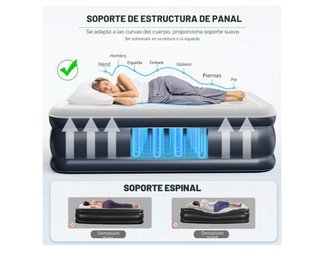 COLCHÓN HINCHABLE INDIVIDUAL NALONE CON BOMBA