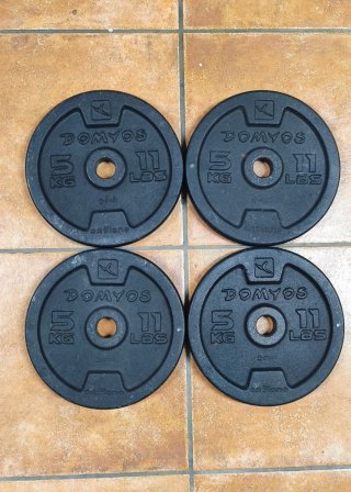 Discos de peso Domyos 20kg (44 LBS) , 10kg , 5kg
