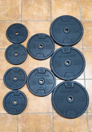 Discos de peso Domyos 20kg (44 LBS) , 10kg , 5kg