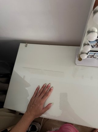 Tocador Malm Ikea Cristal y Madera.
