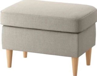 SIN ESTRENAR: PUFF STRANDMON IKEA Beige Skiftebo