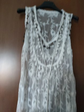 Abito lungo pizzo bianco