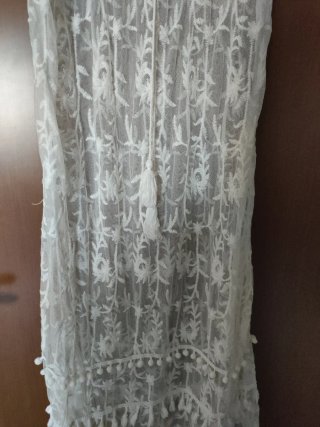 Abito lungo pizzo bianco