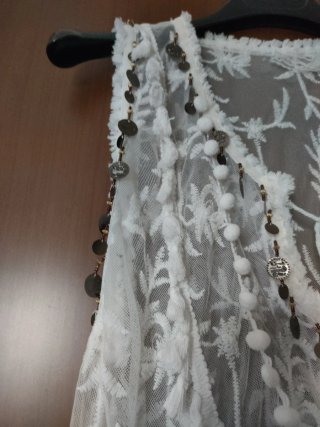 Abito lungo pizzo bianco
