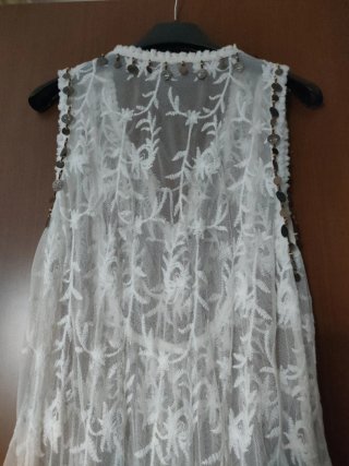 Abito lungo pizzo bianco