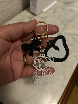 Llavero personalizado con inicial – Impresión 3D