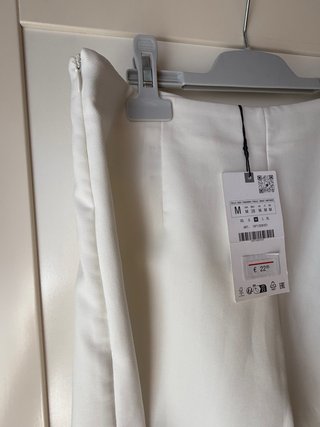 Falda-pantalón Zara blanca Talla 38