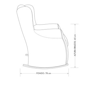 Sillón orejero de lactancia balancín beige