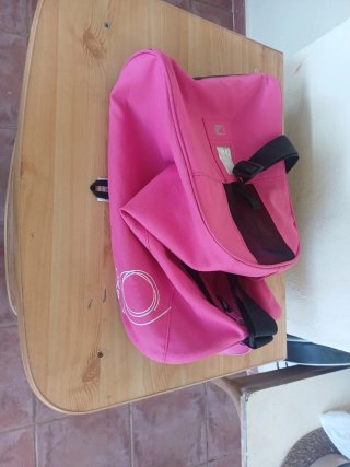 Patines línea Oxelo ajustables T37-40, bolsa rosa