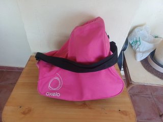 Patines línea Oxelo ajustables T37-40, bolsa rosa