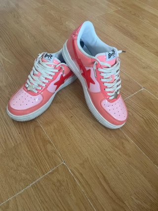 Zapatillas Bape Bapesta Talla 45 Rosa/Rojo