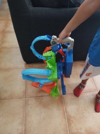 Pista Hot Wheels Colisión 4 Loopings