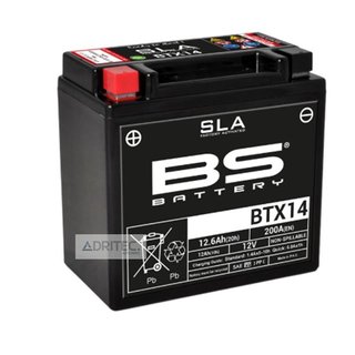 BATERIA BS BTX14 YTX14 BMW HONDA SUZUKI YAMAHA KTM APRILIA BS