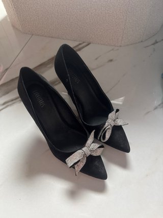 Tacchi neri LORATERRES con fiocco glitter
