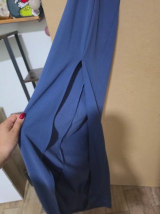 Abito blu con spalline